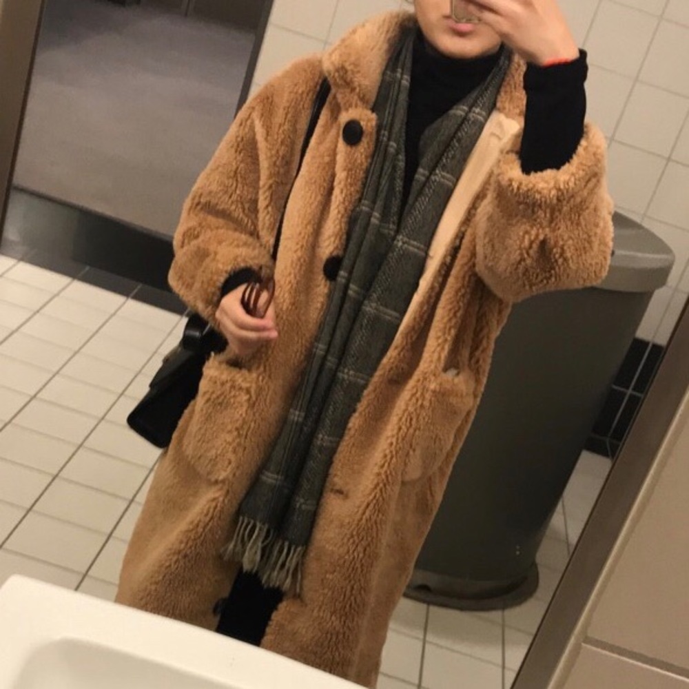 Long teddy coat